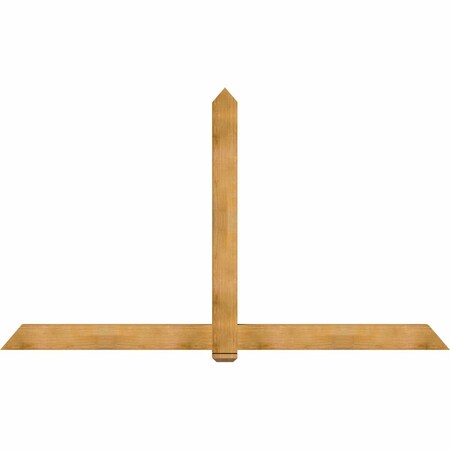 Ekena Millwork Eugene Rough Sawn Timber Gable Bracket, Western Red Cedar, 108"W x 63"H x 4"D x 6"F, 14/12 Pitch GBW108X63X0406EUG00RWR